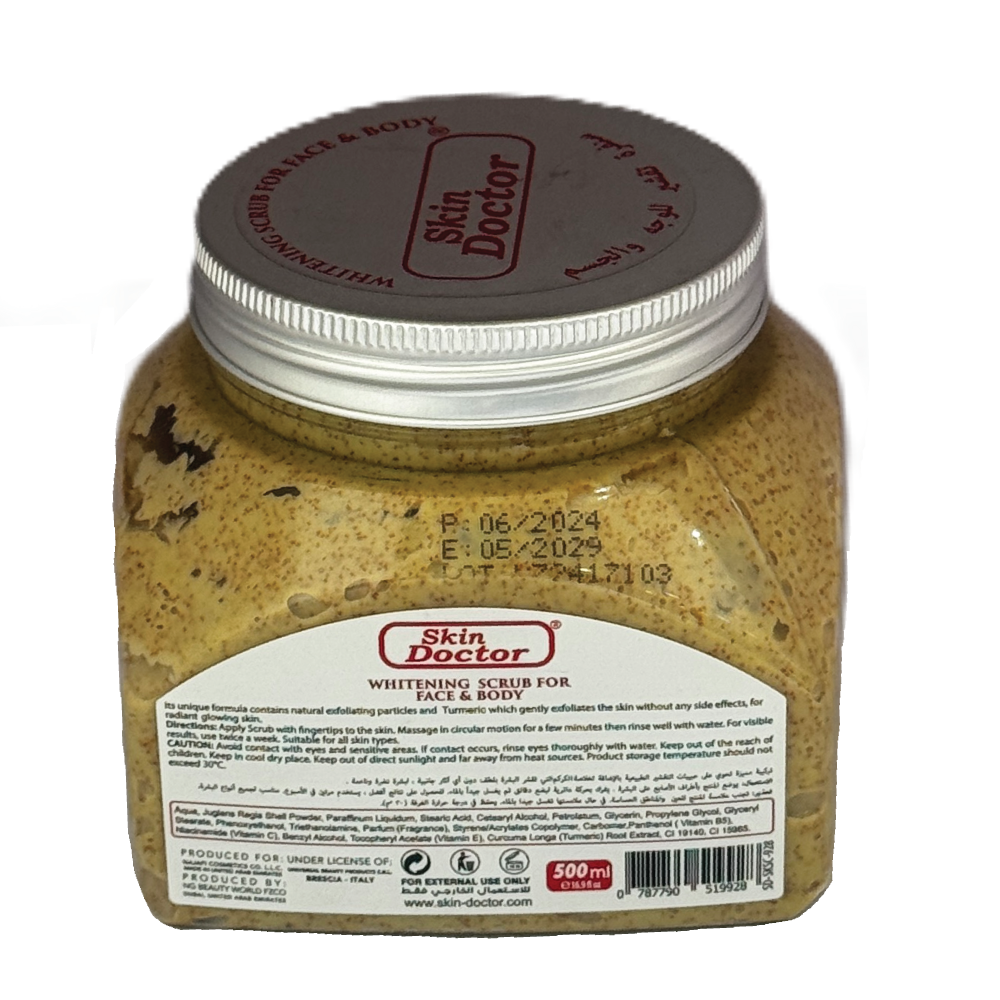 Skin Doctor, Whitening Scrub For Face & Body, Turmeric - Image 2