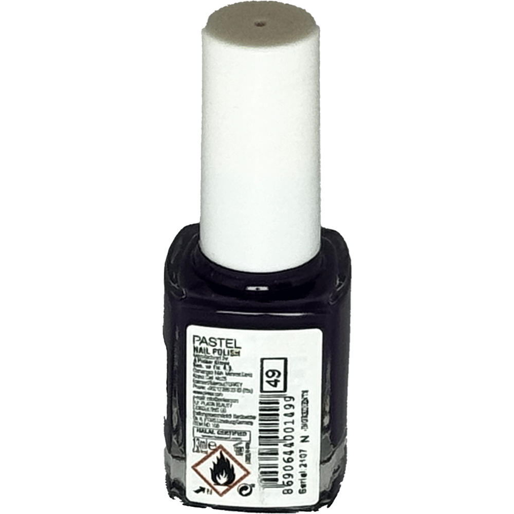 Pastel Nail Polish – 49 Deep Glossy Black (13ml) - Image 2